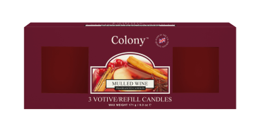 Wax Lyrical - Colony Fragranced 3 Votive Refill Box Mulled Wine